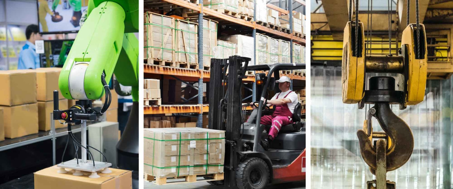 What are types of material handling?